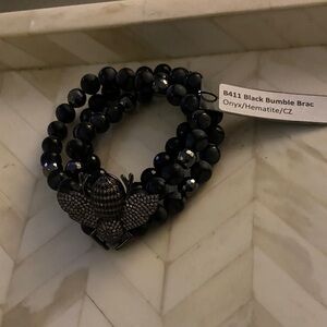 Black Onyx Bumblebee Bracelet